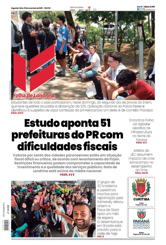 Imagem ilustrativa da imagem Capa 13/11/2023