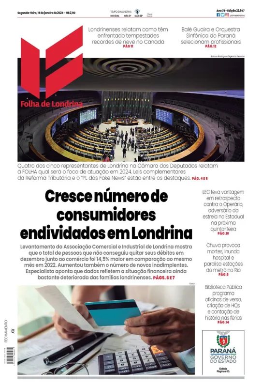 Imagem ilustrativa da imagem Capa 15/01/2024