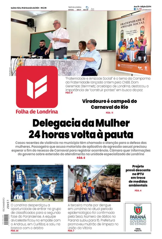 Imagem ilustrativa da imagem Capa 15/02/2024
