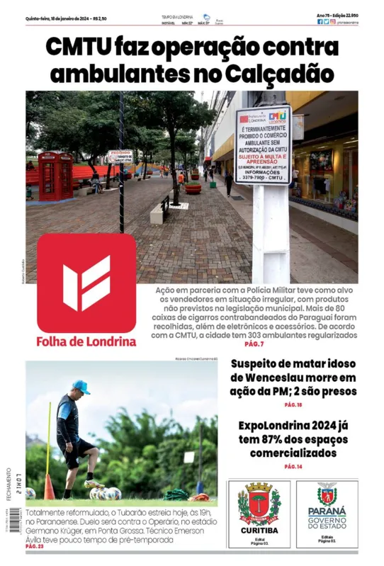 Imagem ilustrativa da imagem Capa 18/01/2024