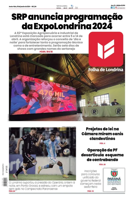 Imagem ilustrativa da imagem Capa 19/01/2024