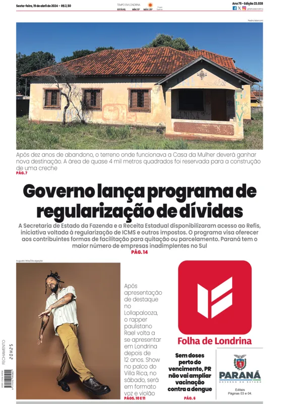 Imagem ilustrativa da imagem Capa 19/04/2024