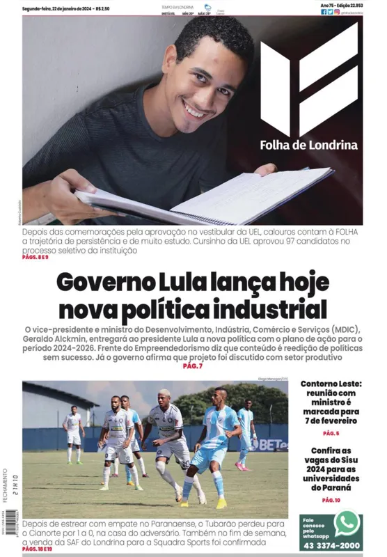 Imagem ilustrativa da imagem Capa 22/01/2024