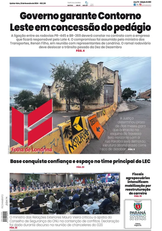 Imagem ilustrativa da imagem Capa 22/02/2024