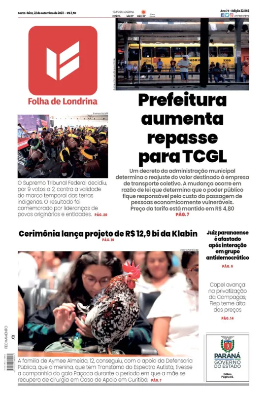 Imagem ilustrativa da imagem Capa 22/09/2023