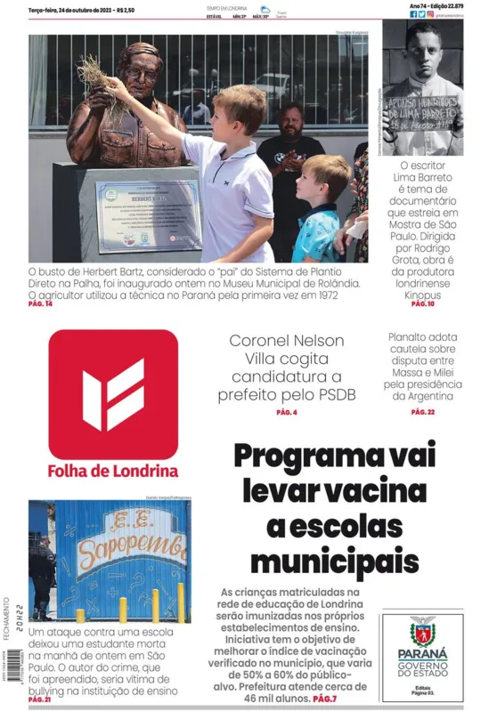 Imagem ilustrativa da imagem Capa 24/10/2023