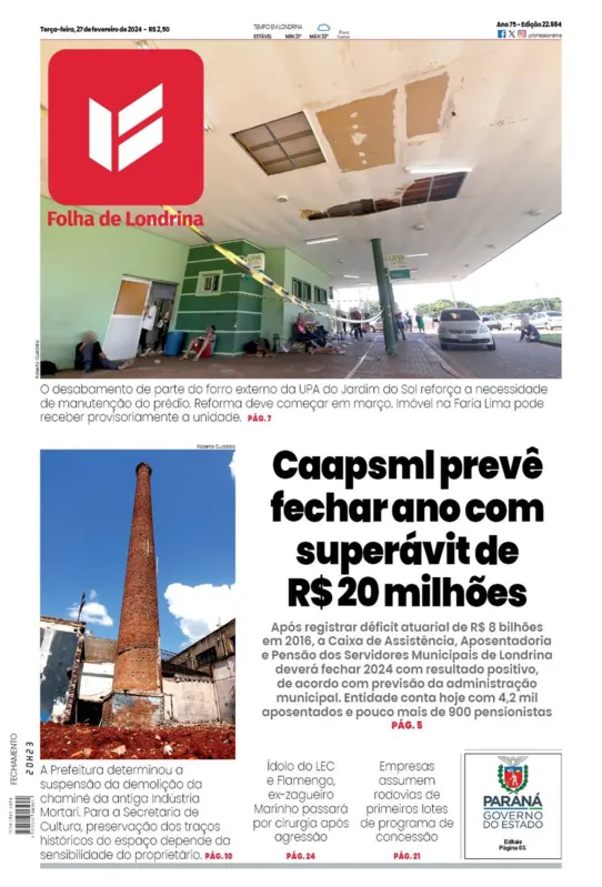 Imagem ilustrativa da imagem Capa 27/02/2024
