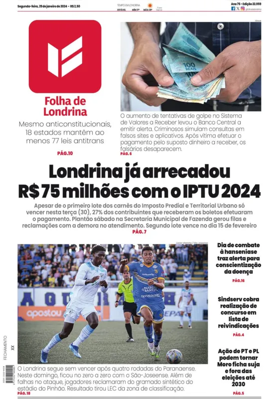 Imagem ilustrativa da imagem Capa 29/01/2024