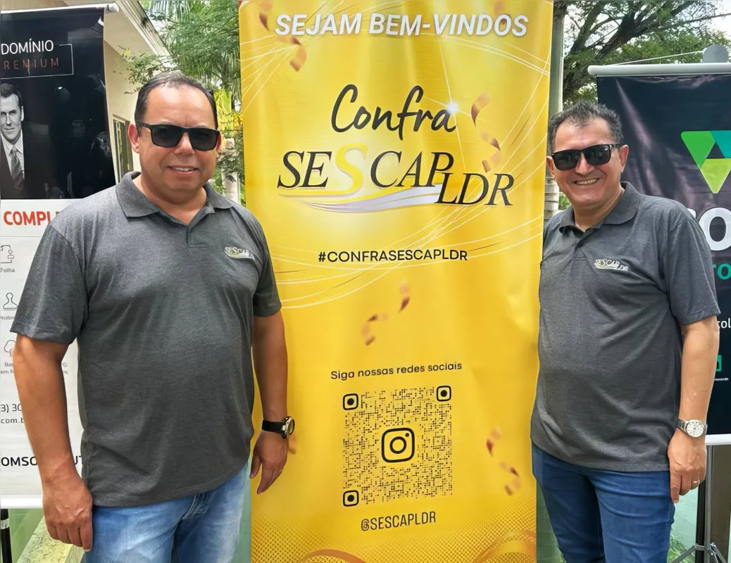 O presidente Euclides Nandes Correia e o 1º vice-presidente, Marcos Ferreira