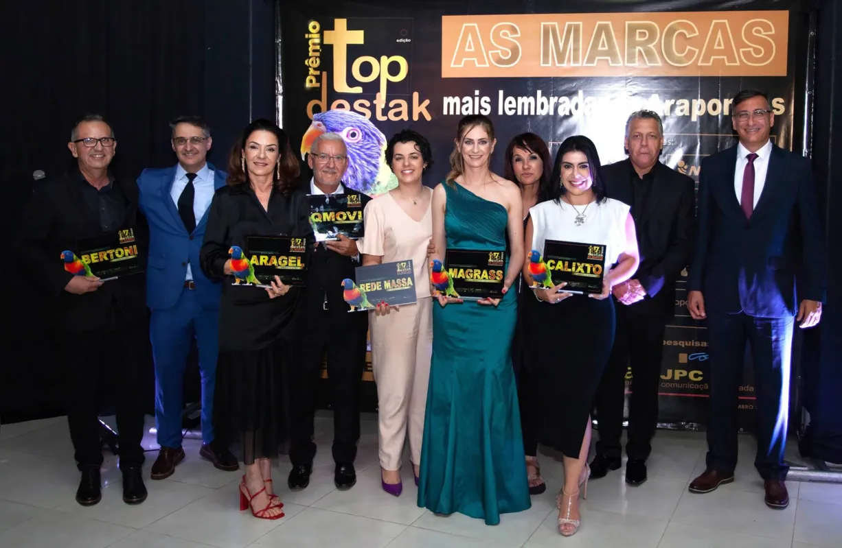 Parte dos apoiadores do evento