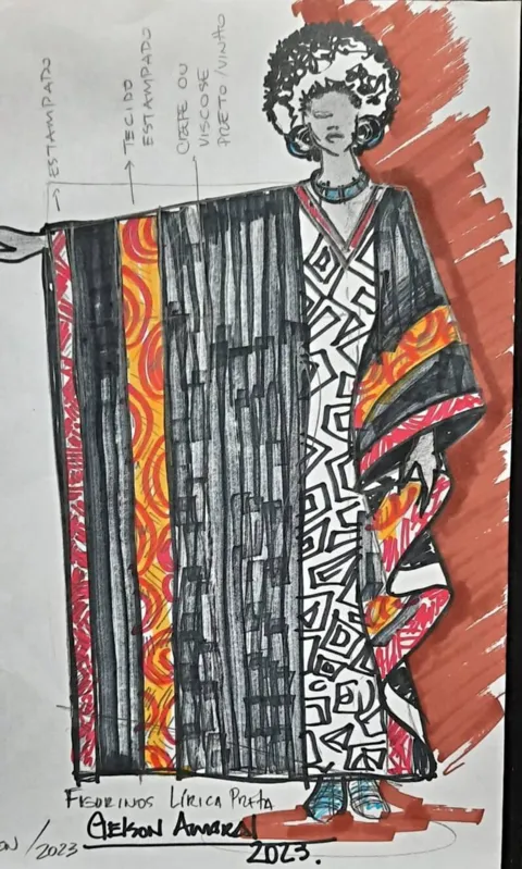 Gelson Amaral assina o cenário e os figurinos: um mergulho na cultura africana, suas cores e estampas