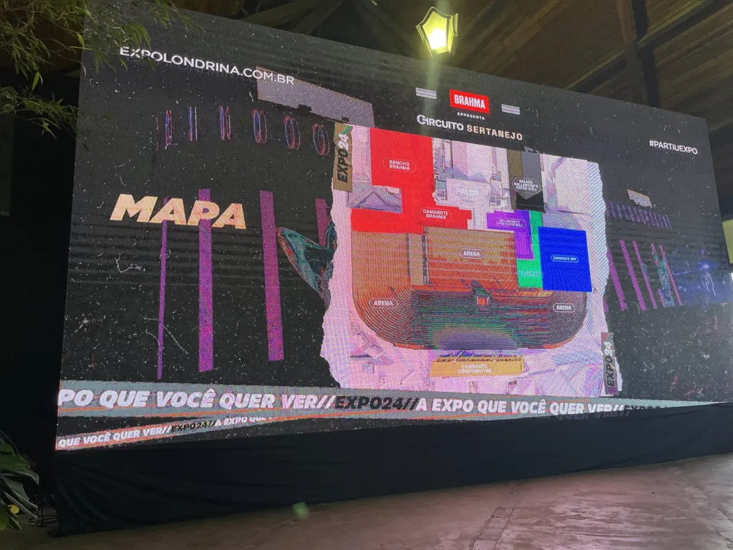 Mapa de como deve ser a arena de shows neste ano