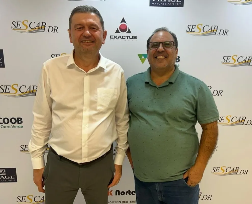 Os diretores Nelson Barizon e Aparecido Oliveira.