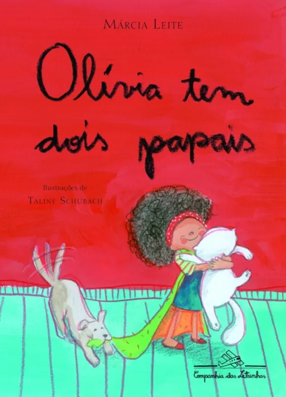Bordado de Olinda Evangelista para o livro "Olivia Tem Dois Papais"", Márcia Leite, Companhia das Letrinhas