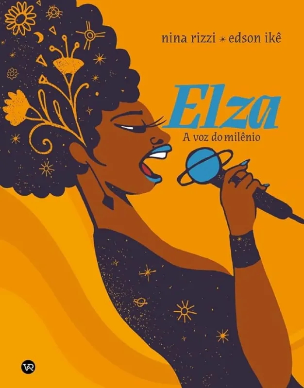 Bordado de Célia Granhen Tavares. Livro: "Elza, a Voz do Milênio", Nina Rizzi, VR Editora.