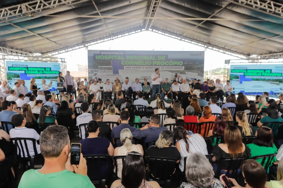 Cornélio Procópio, 08 de dezembro de 2023 - O governador Carlos Massa Ratinho Junior participa da inauguração do Hospital Regional de Cornélio Procópio.