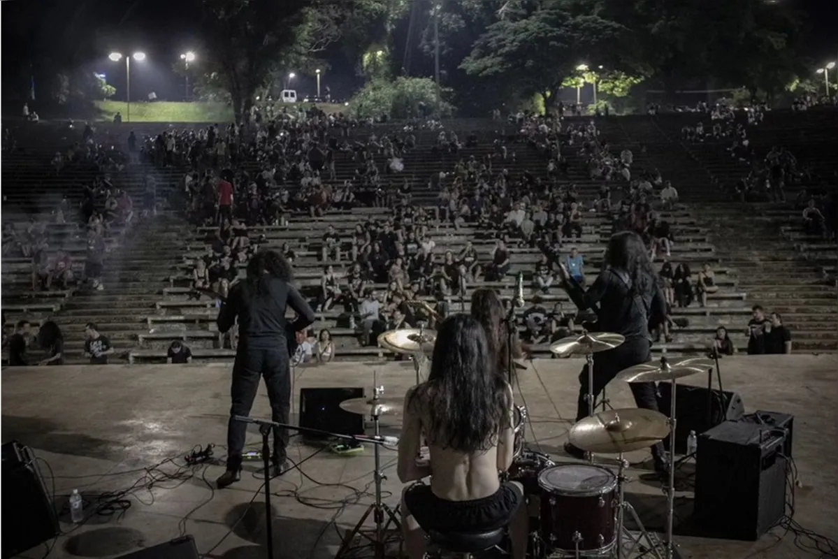 Banda Hereticae, em apresentação no Festival Metalverso, no início de dezembro