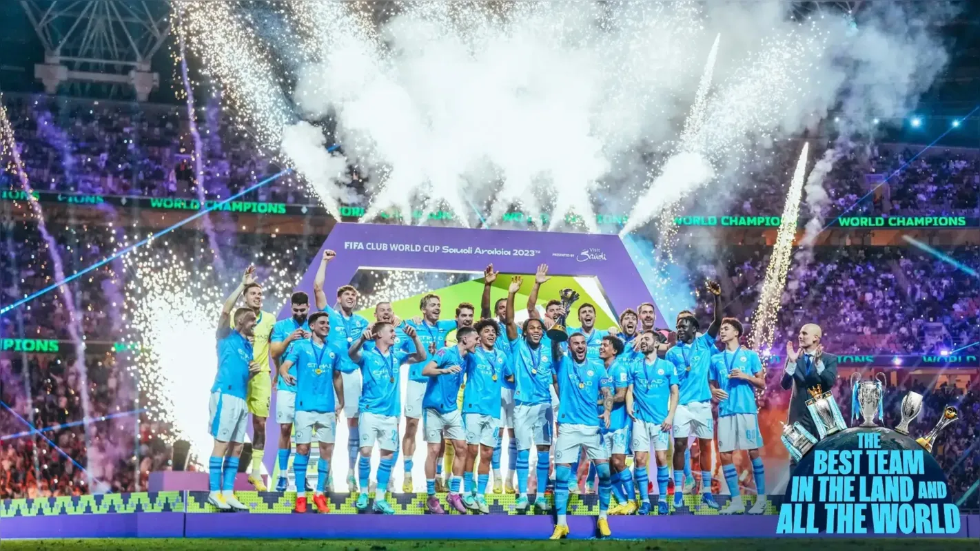 Imagem ilustrativa da imagem Manchester City goleia o Fluminense e conquista o 1º mundial