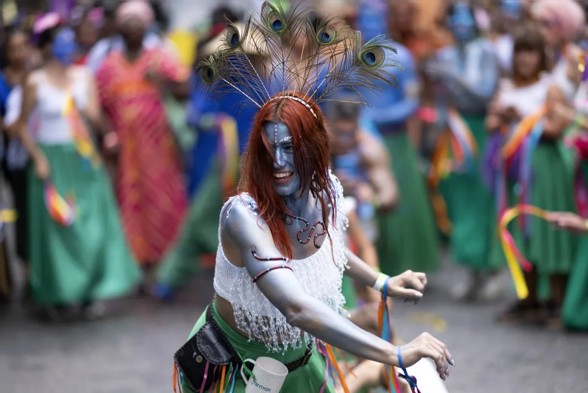 Pena de Pavao de Khrisna, um dos blocos mais conhecidos do Carnaval de Belo Horizonte