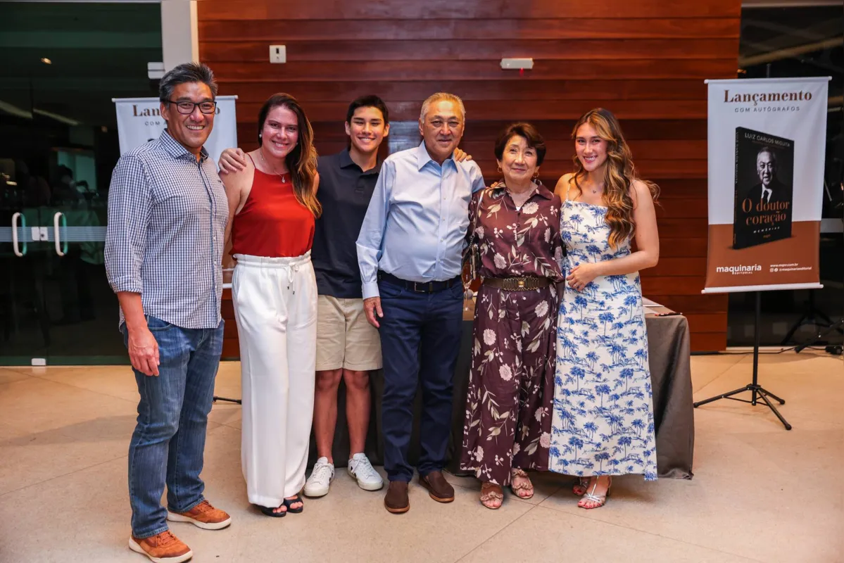 Marco César Miguita, Carolina Junqueira Miguita, Rafael Junqueira Miguita, o doutor Miguita, a esposa dra. Kessae Hara Miguita e Gabriela Junqueira Miguita
