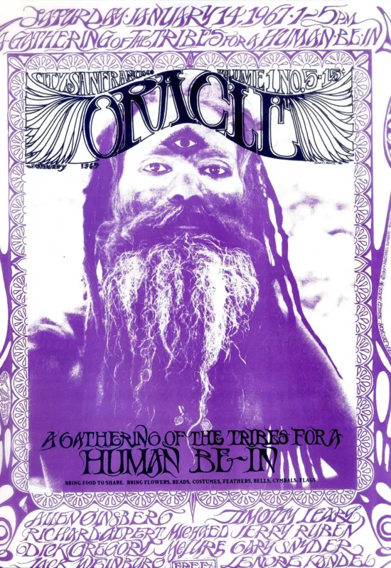 Capa da edição de janeiro de 1967 do jornal The San Francisco Oracle
editado por Allen Cohen