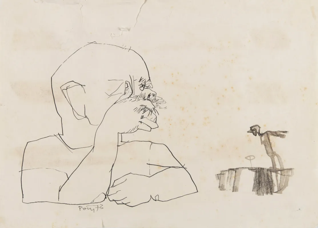 Caricaturas também fazem parte da mostra