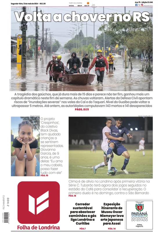 Imagem ilustrativa da imagem Capa 13/05/2024