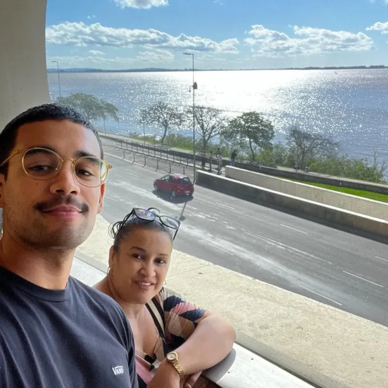 Jordy com a mãe Edna Duarte