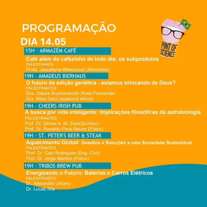 Imagem ilustrativa da imagem Pint of Science leva produção científica para os bares de Londrina