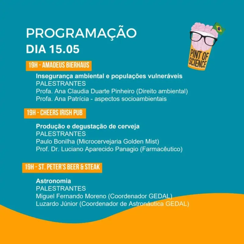 Imagem ilustrativa da imagem Pint of Science leva produção científica para os bares de Londrina