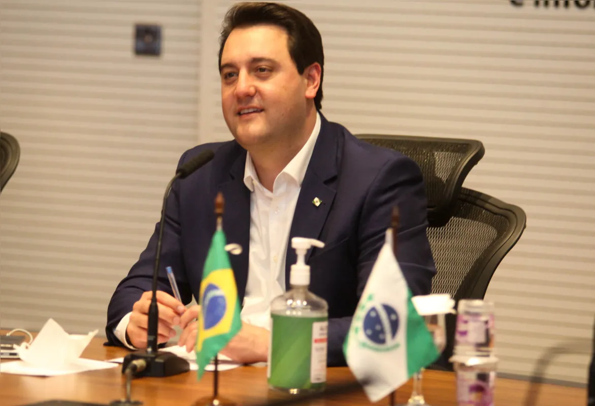 O governador  Ratinho Junior (PSD) trabalha na articulação da chapa do candidato do PSD a prefeito de Curitiba, Eduardo Pimentel