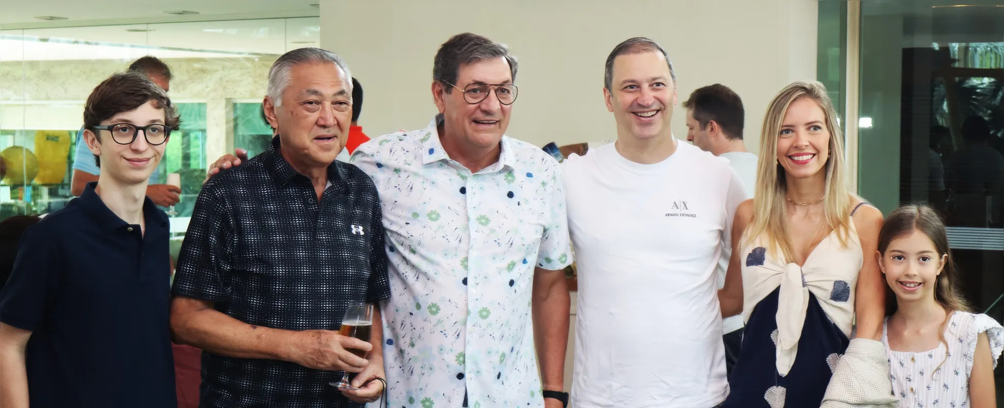 Dr. Miguita, Cizo( ao centro) com Marcelo Youssef com a esposa e filhos