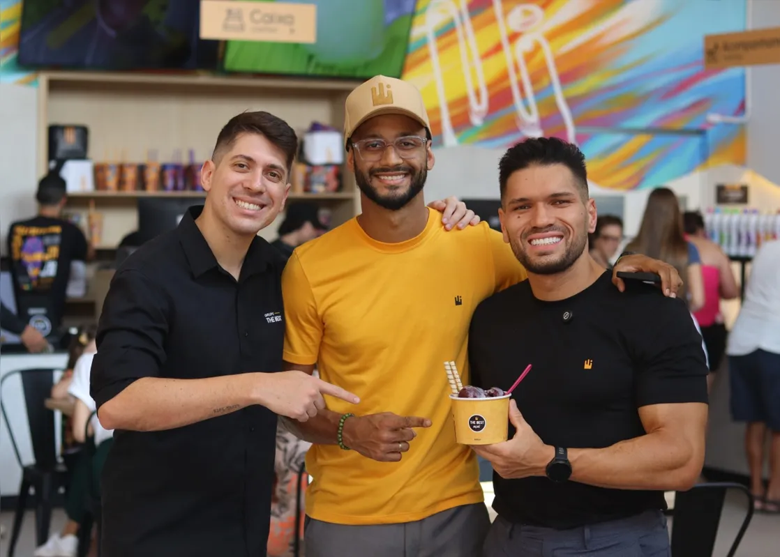 Mateus Queiroz, Mateus Bragatto e Sérgio Kendy são os sócios fundadores da The Best Açaí.