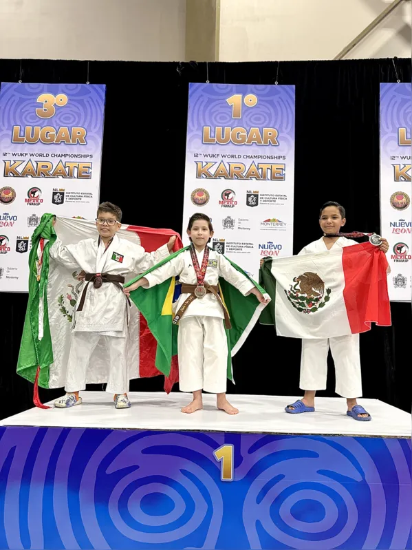 Imagem ilustrativa da imagem Com oito anos de idade, Lorenzo Morikawa é o novo campeão mundial de caratê