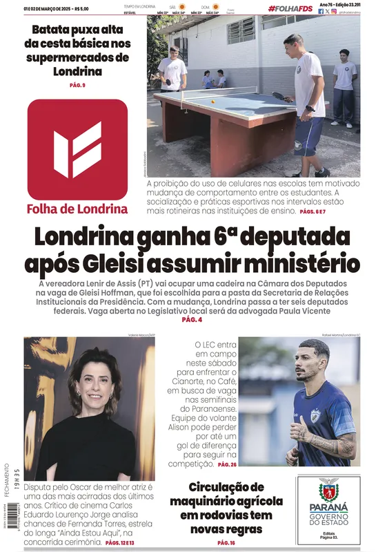 Imagem ilustrativa da imagem Capa 01/03/2025