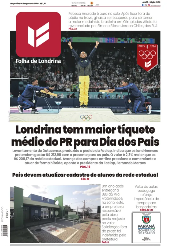 Imagem ilustrativa da imagem Capa 06/08/2024