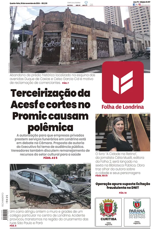 Imagem ilustrativa da imagem Capa 06/11/2024