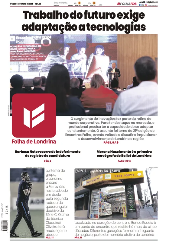 Imagem ilustrativa da imagem Capa 07/09/2024 - Folha de Londrina