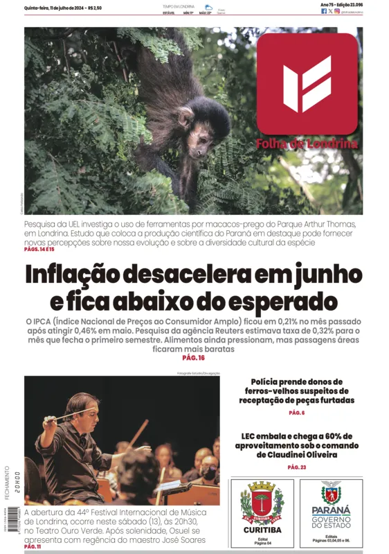 Imagem ilustrativa da imagem Capa 11/07/2024