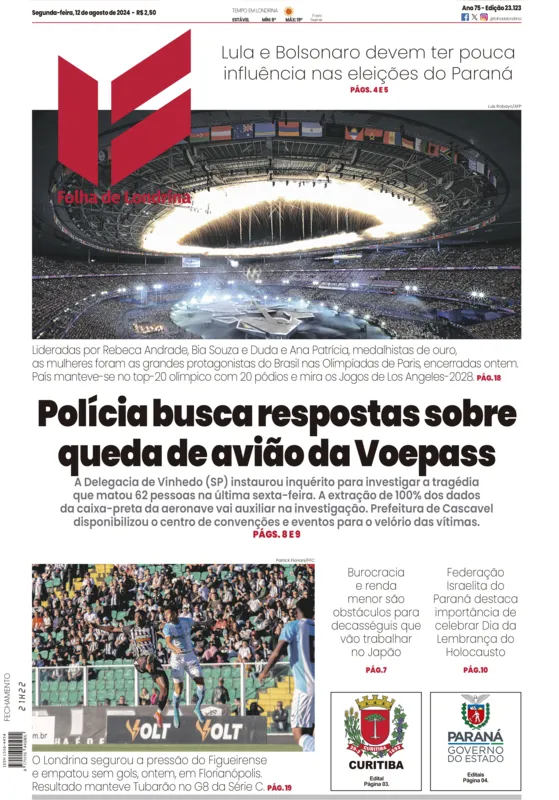 Imagem ilustrativa da imagem Capa 12/08/2024