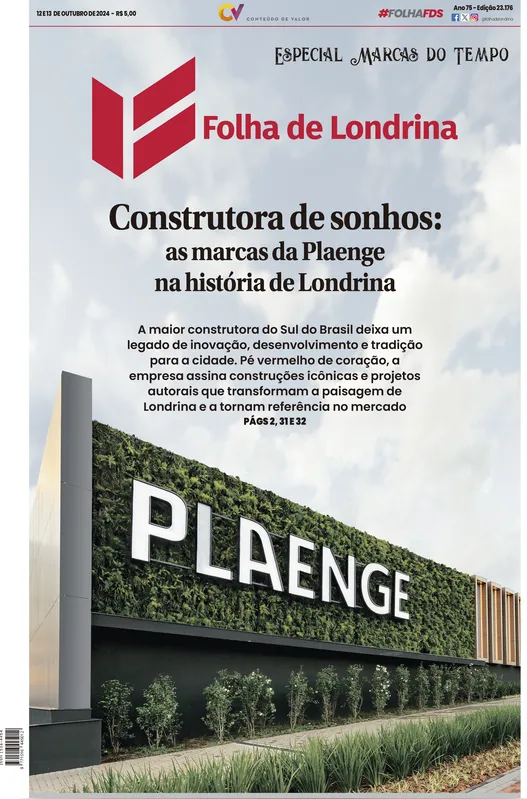 Imagem ilustrativa da imagem Capa 12/10/2024 - Folha de Londrina