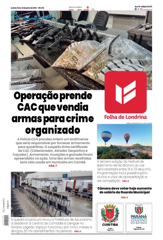 Imagem ilustrativa da imagem Capa 13/06/2024