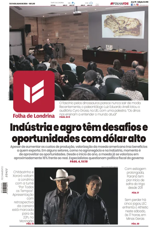 Imagem ilustrativa da imagem Capa 13/07/2024