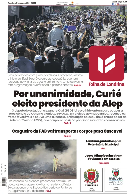 Imagem ilustrativa da imagem Capa 13/08/2024