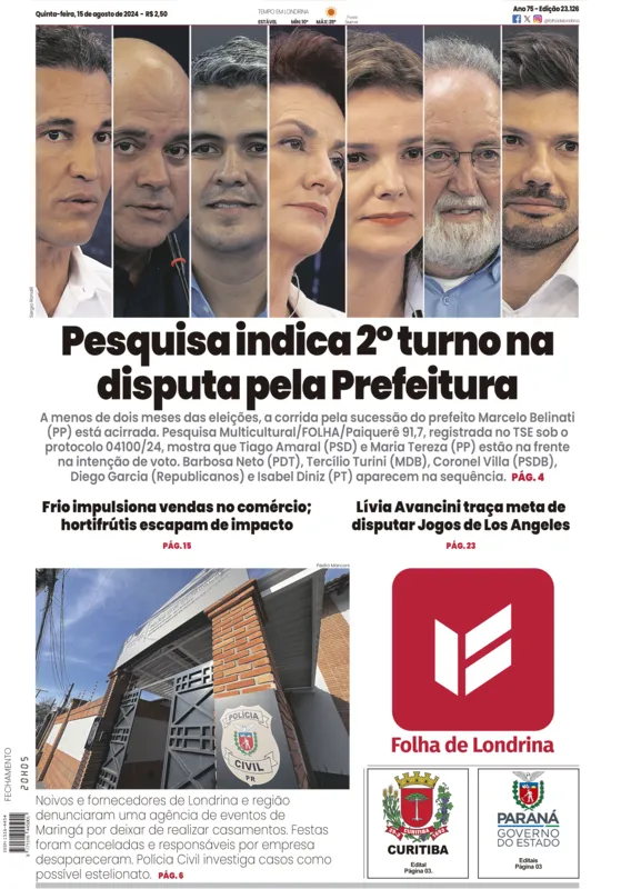 Imagem ilustrativa da imagem Capa 15/08/2024