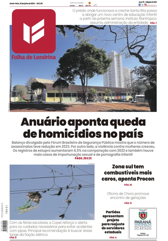 Imagem ilustrativa da imagem Capa 19/07/2024
