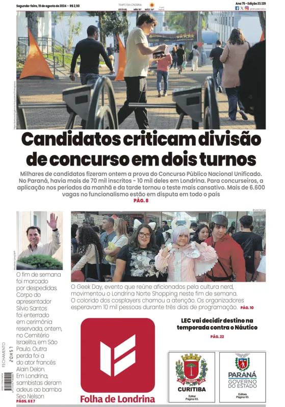 Imagem ilustrativa da imagem Capa 19/08/2024