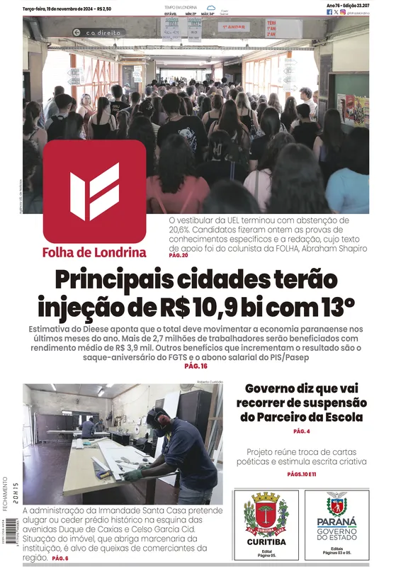 Imagem ilustrativa da imagem Capa 19/11/2024