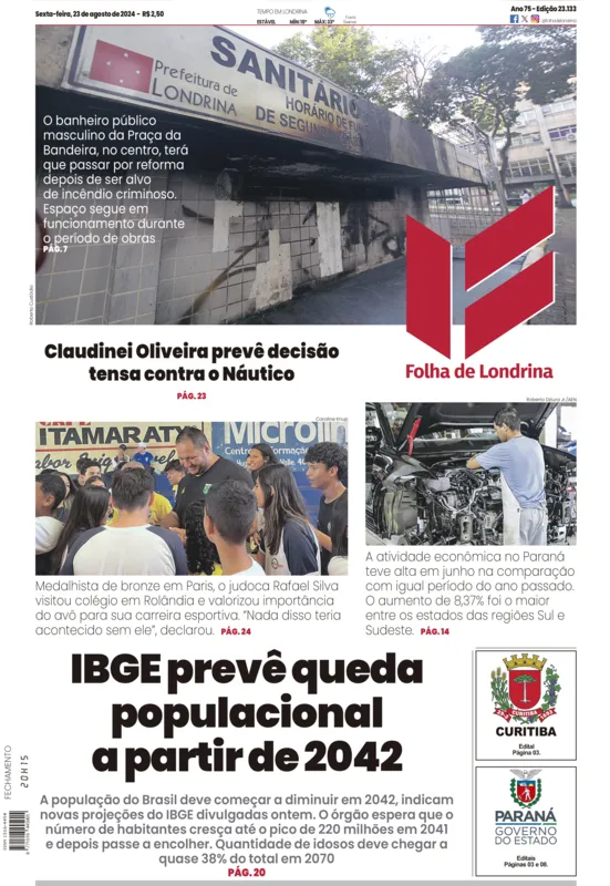 Imagem ilustrativa da imagem Capa 23/08/2024