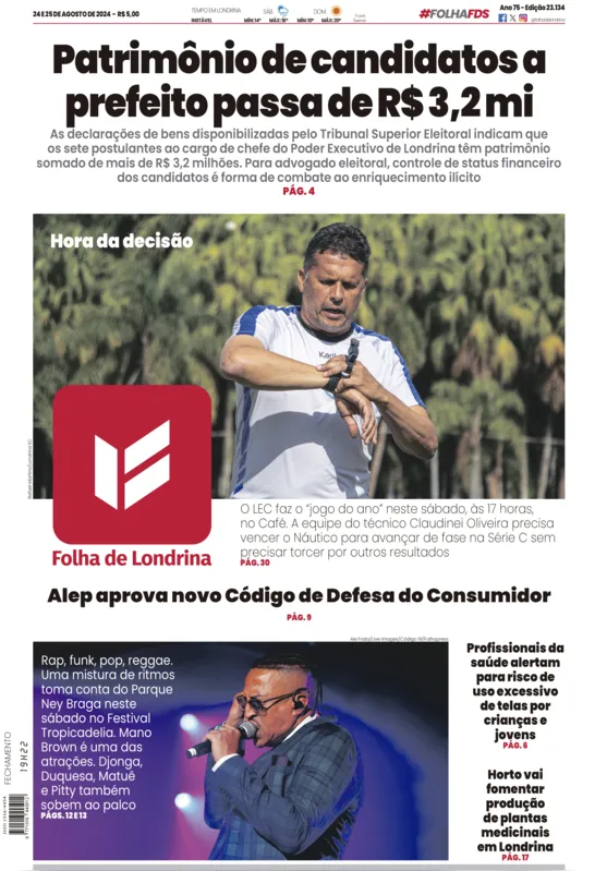 Imagem ilustrativa da imagem Capa 24/08/2024